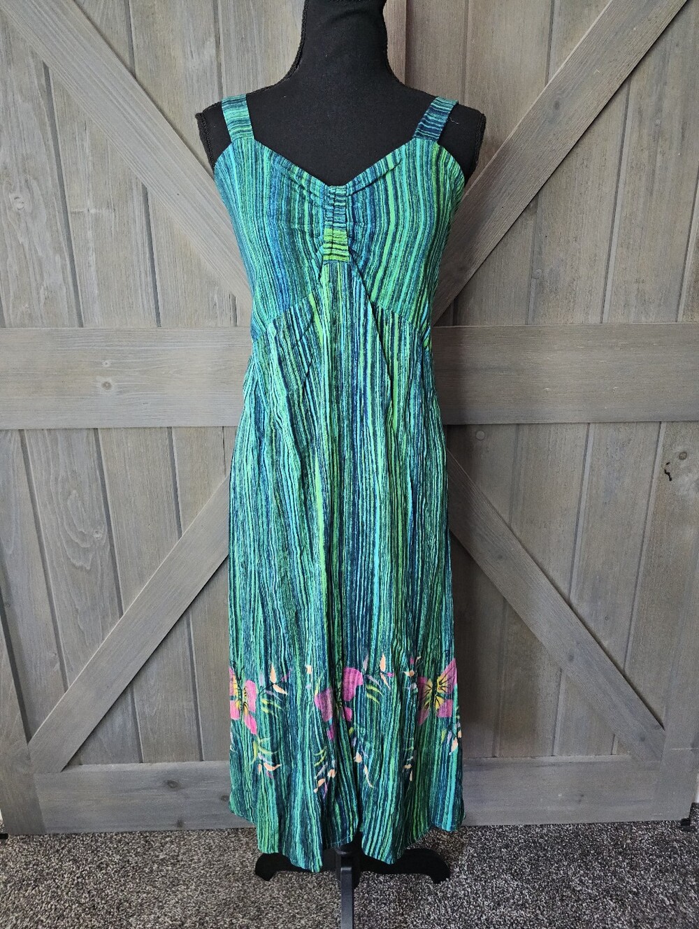 Vintage Tropical Batik Hawaiian Dress for S/M